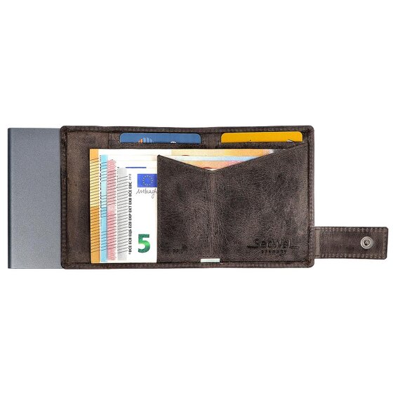 SecWal Custodia per carte di credito Portafoglio RFID in pelle 9 cm