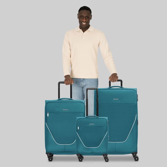 Stratic taska set di valigie a 4 ruote 3 pezzi con piega elastica