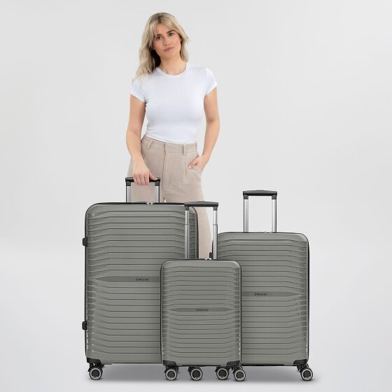 Stratic Shine 4 ruote Set di valigie 3 pezzi con piega di espansione