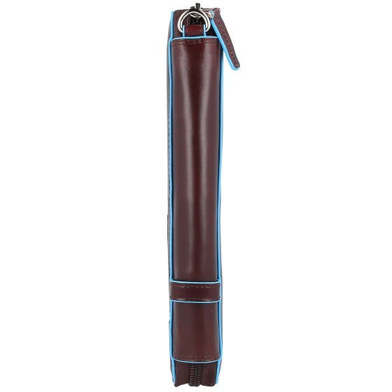 Piquadro Custodia per passaporto da viaggio quadrata blu in pelle 14 cm
