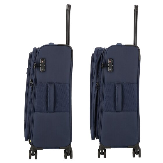 d&n Travel Line 9704 4 ruote Set di valigie 3 pezzi con piega di espansione