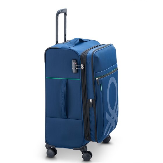 Delsey Paris x United Colors of Benetton Colour Bock Trolley a 4 ruote da 67 cm con piega elastica