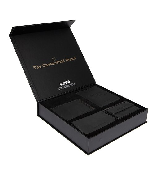The Chesterfield Brand Set regalo portafoglio 4 pezzi in pelle 12 cm