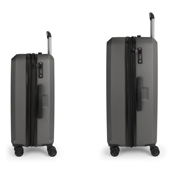 Gabol Montreal 4 ruote Set di valigie 2 pezzi con piega di espansione