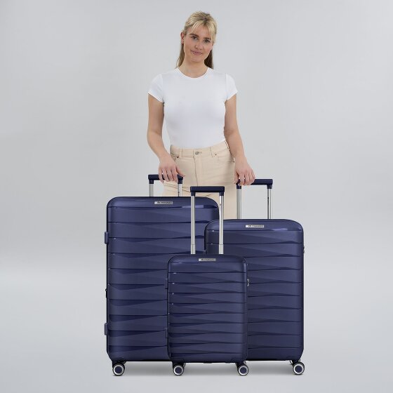 Franky London 4 ruote Set di valigie 3 pezzi con piega di espansione