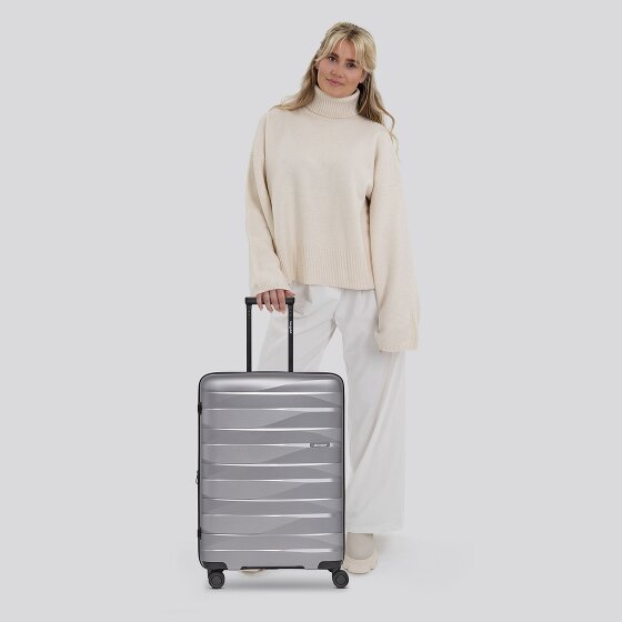 Bergpfeil Trolley da viaggio a 4 ruote M 66 cm con piega ad espansione