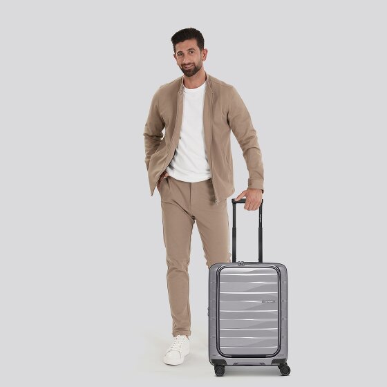 Bergpfeil Travel 4 ruote Carrello della cabina 55 cm Scomparto per laptop con piega di espansione