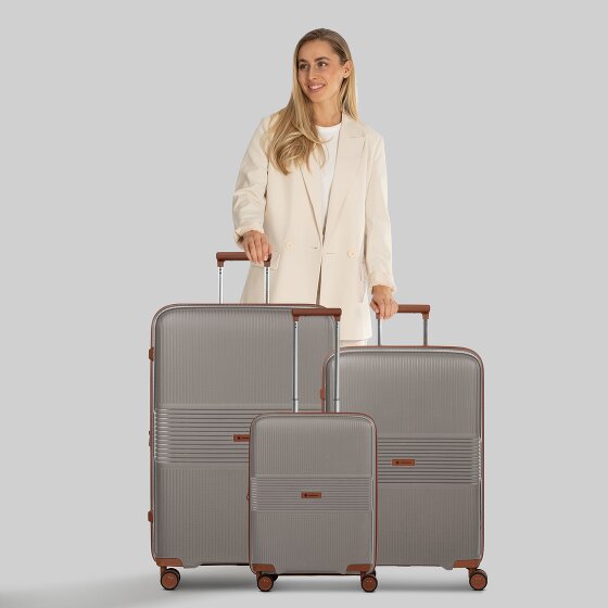 Farmhood Eco Edition 02 4 ruote Set di valigie 3 pezzi con piega di espansione