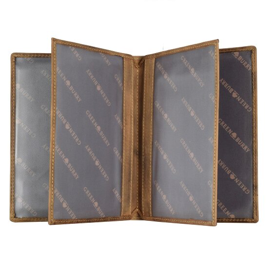 Greenburry Astuccio portadocumenti in pelle di cervo vintage 12 cm