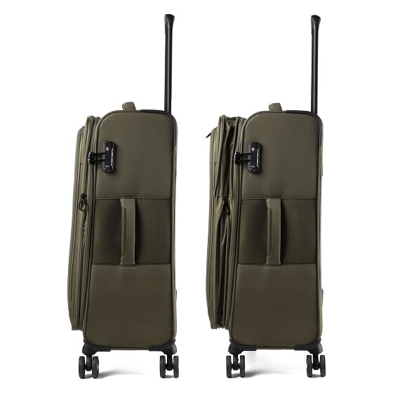 d&n Travel Line 9704 4 ruote Set di valigie 3 pezzi con piega di espansione