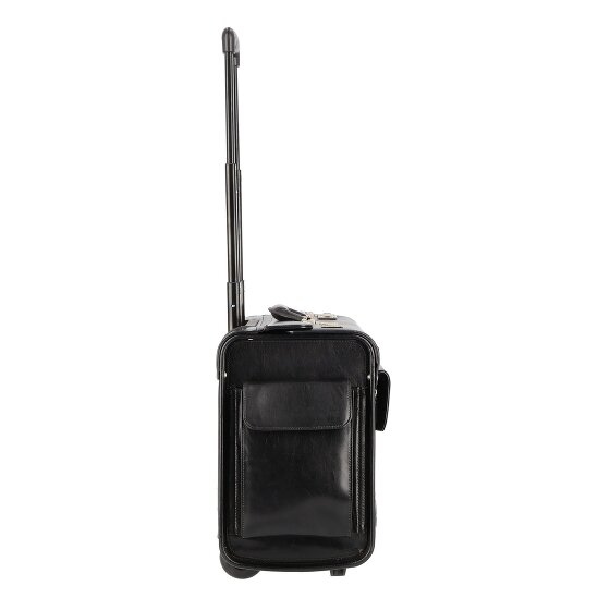 Dermata 2 ruote Trolley pilota Vera Pelle 39 cm Vano porta PC