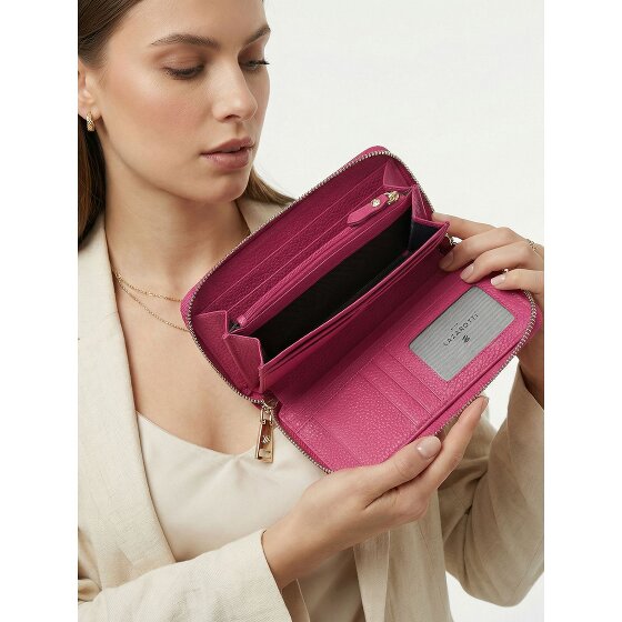Lazarotti Portafoglio Bologna in pelle XL con doppia chiusura a zip, protezione RFID, 20 cm
