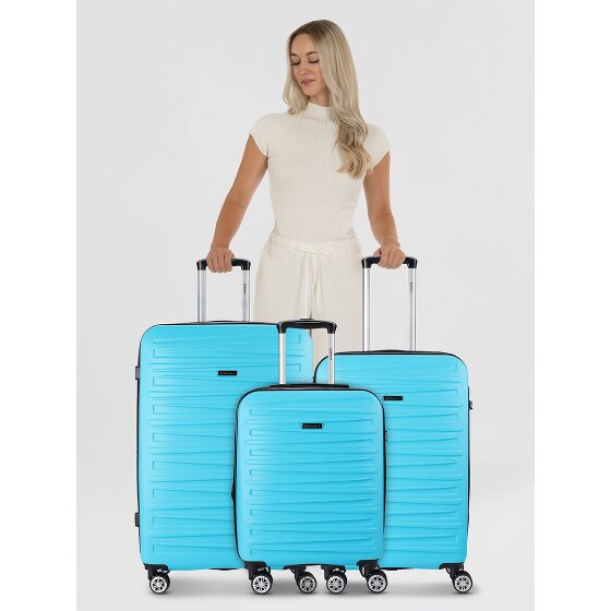 Benzi 5493 4 ruote Set di valigie 3 pezzi con piega di espansione