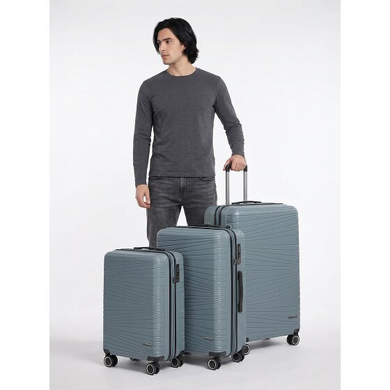 Franky Dallas 3.0 Set di valigie a 4 ruote 3 pezzi con pieghe elastiche