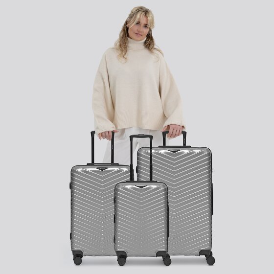 Redolz Essentials 18 4 ruote Set di valigie 3 pezzi con piega di espansione