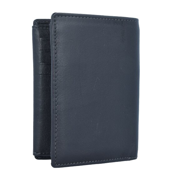 Greenland Nature Portafoglio in nappa nera RFID 9,5 cm