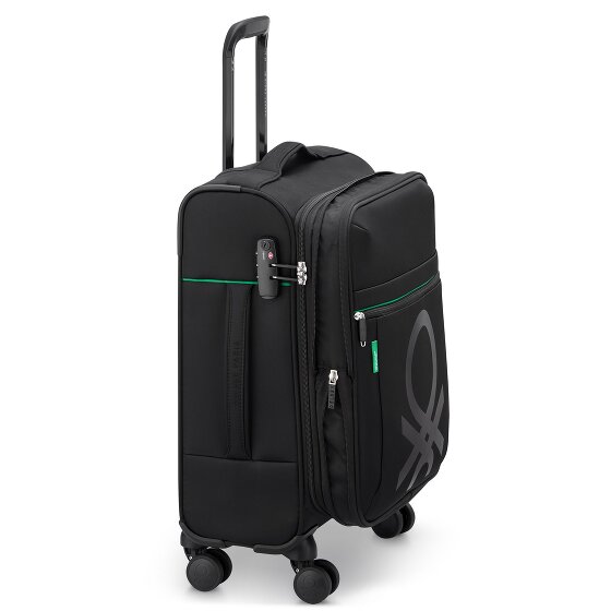 Delsey Paris x Colors Benetton Color Block Trolley da cabina a 4 ruote da 55 cm con piega ad espansione