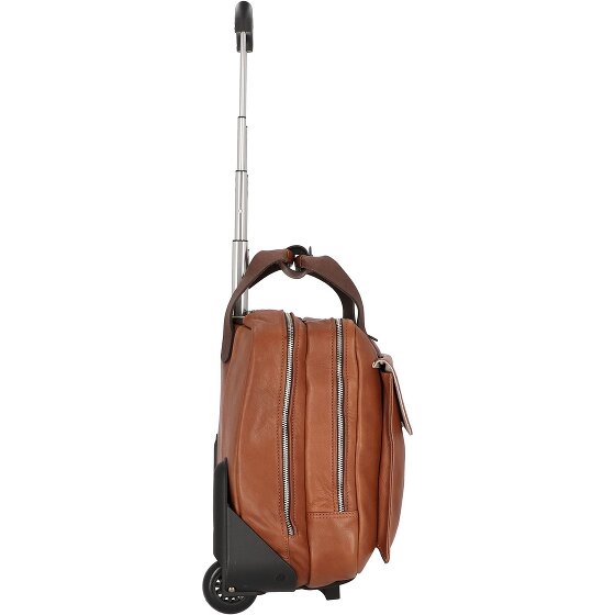 Harold's Ivy Lane 2 ruote Trolley business Vera Pelle 36 cm Vano porta PC