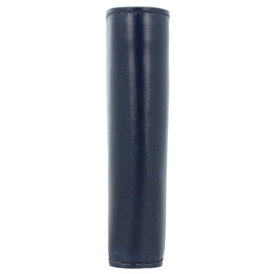 Piquadro Portacarte di credito quadrato blu in pelle 12,5 cm