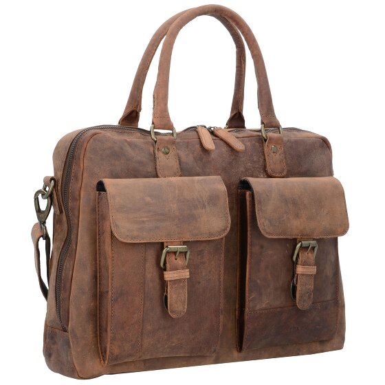 Harold's Antic Collection Cartella in pelle 40cm Scomparto per laptop