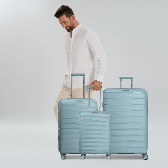 Franky London 4 ruote Set di valigie 3 pezzi con piega di espansione