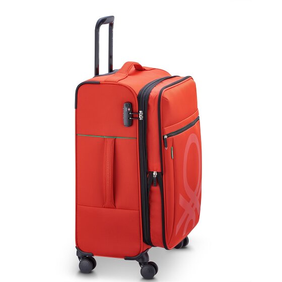 Delsey Paris x United Colors of Benetton Colour Bock Trolley a 4 ruote da 67 cm con piega elastica
