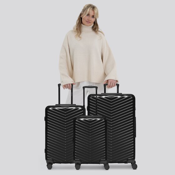 Redolz Essentials 18 4 ruote Set di valigie 3 pezzi con piega di espansione