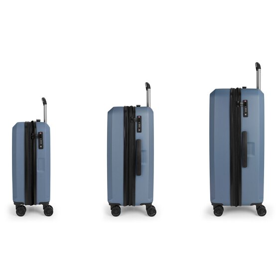 Gabol Montreal 4 ruote Set di valigie 3 pezzi con piega di espansione