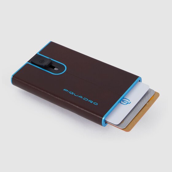 Piquadro Black Square Custodia per carta di credito Protezione RFID Pelle 6 cm