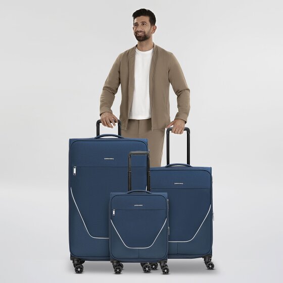Stratic taska set di valigie a 4 ruote 3 pezzi con piega elastica