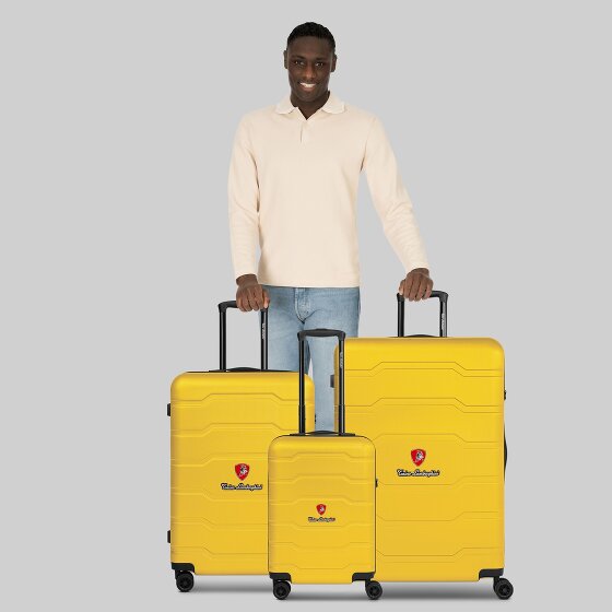 Tonino Lamborghini Bologna 4 ruote Set di valigie 3 pezzi