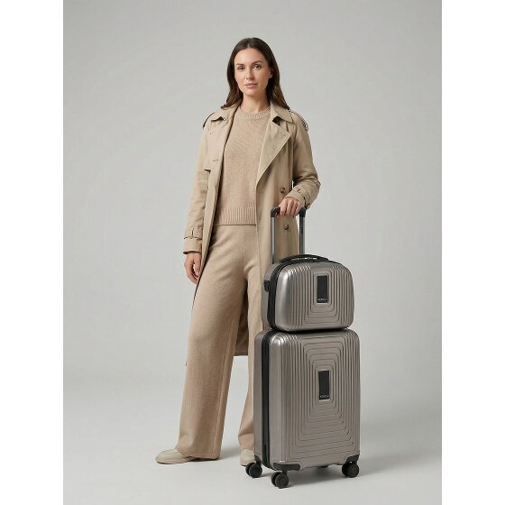 Redolz Set di valigie Essentials 14 2 pezzi trolley da cabina con piega elastica e beauty case