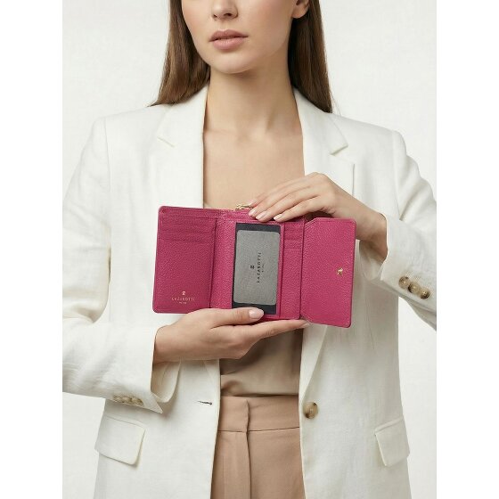 Lazarotti Portafoglio Bologna in pelle con chiusura a zip, 12 cm