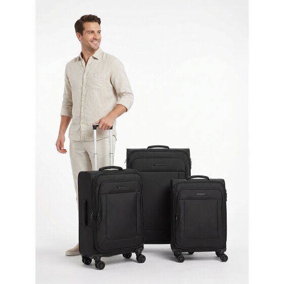 Franky Melbourne 3.0 Set di valigie a 4 ruote, 3 pezzi, con piega elastica