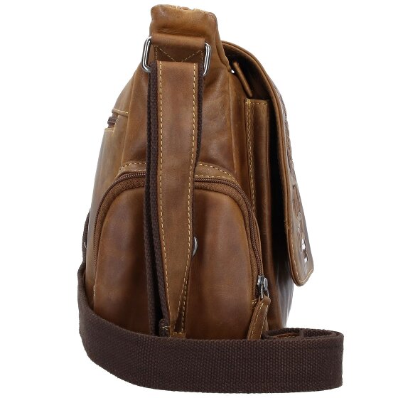 Greenburry Vintage Cafe Racer Messenger in pelle 39 cm
