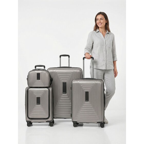 Redolz Set di valigie a 4 ruote Essentials14 Beautycase 4pcs con scomparto per laptop pieghevole ad espansione
