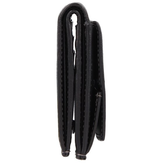 Greenland Nature Portafoglio in nappa nera RFID in pelle 9,5 cm