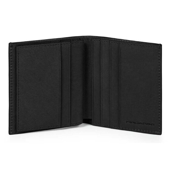 Piquadro Black Square Custodia per carta di credito Protezione RFID Pelle 9 cm