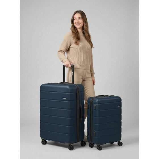 Saxoline Set di valigie Miami a 4 ruote S+L espandibile