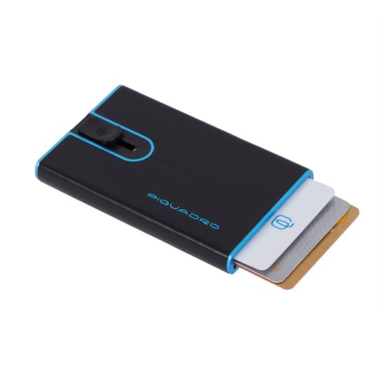Piquadro Black Square Custodia per carta di credito Protezione RFID Pelle 6 cm