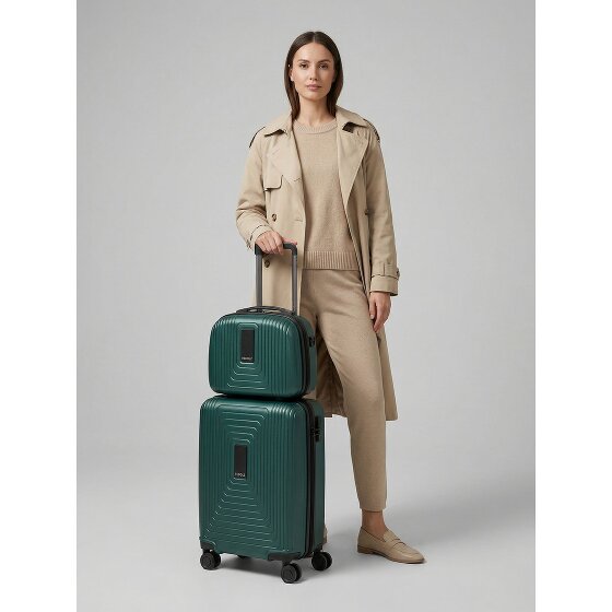 Redolz Set di valigie Essentials 14 2 pezzi trolley da cabina con piega elastica e beauty case