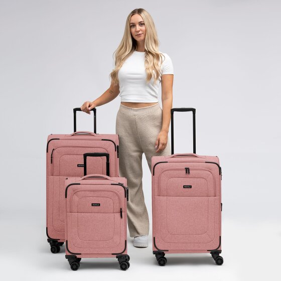 Redolz Essentials 12 THREE SET 4 ruote Set di valigie 3 pezzi con piega di espansione