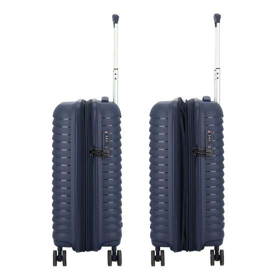 d&n Travel Line 4500 4 ruote Carrello della cabina S 55 cm con piega di espansione