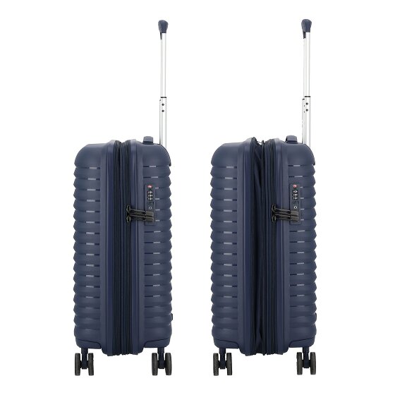 d&n Travel Line 4500 4 ruote Trolley cabina S 55 cm espandibile