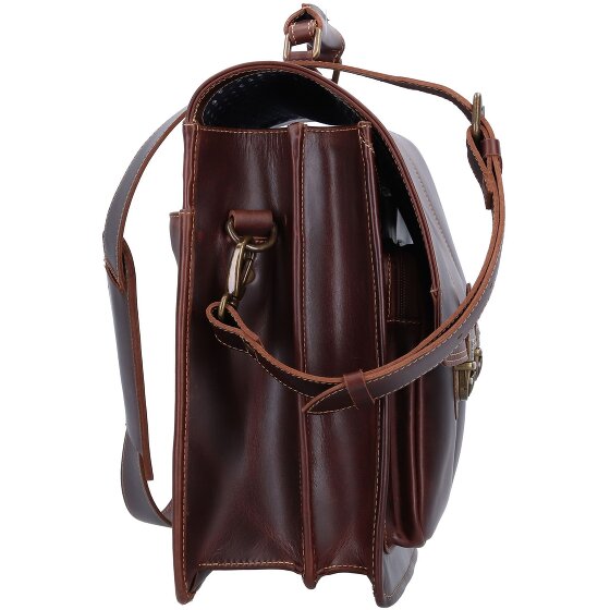 Buckle & Seam Cartella Nevada in pelle con scomparto per laptop da 42 cm