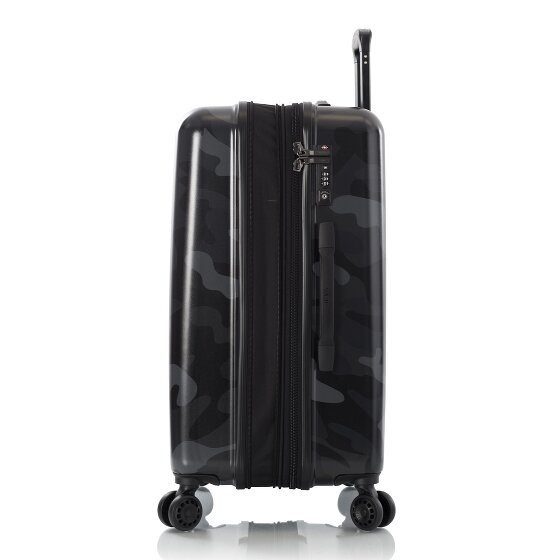 Heys Black Camo 4 ruote Carrello M 66 cm con piega di espansione