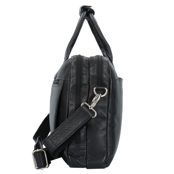 Dermata Cartella in pelle con scomparto per laptop da 39 cm