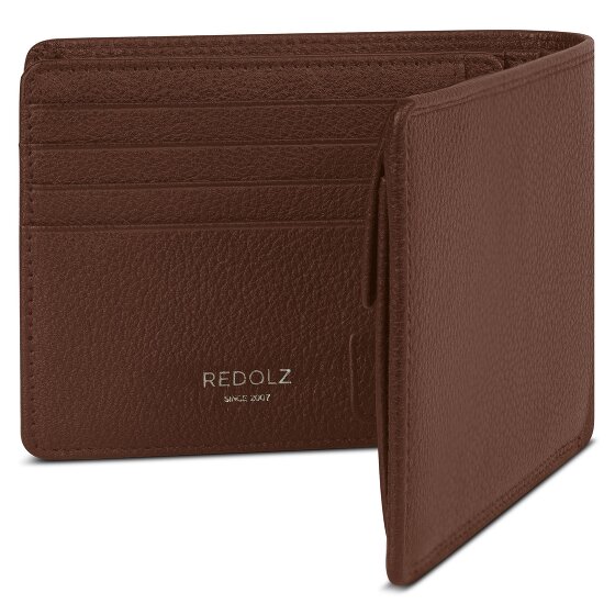 Redolz Portafoglio QF RFID in pelle 12 cm pieghevole con scomparto con zip