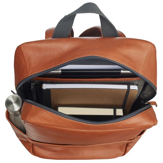 Leonhard Heyden Hamburg Zaino in pelle 40 cm Scomparto per laptop