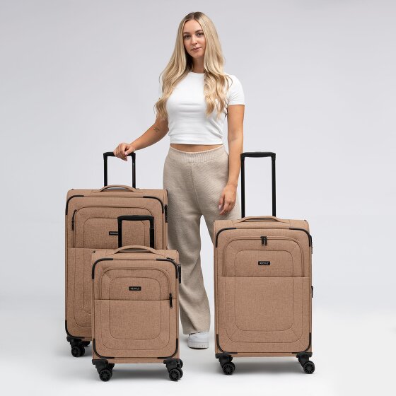 Redolz Essentials 12 THREE SET 4 ruote Set di valigie 3 pezzi con piega di espansione